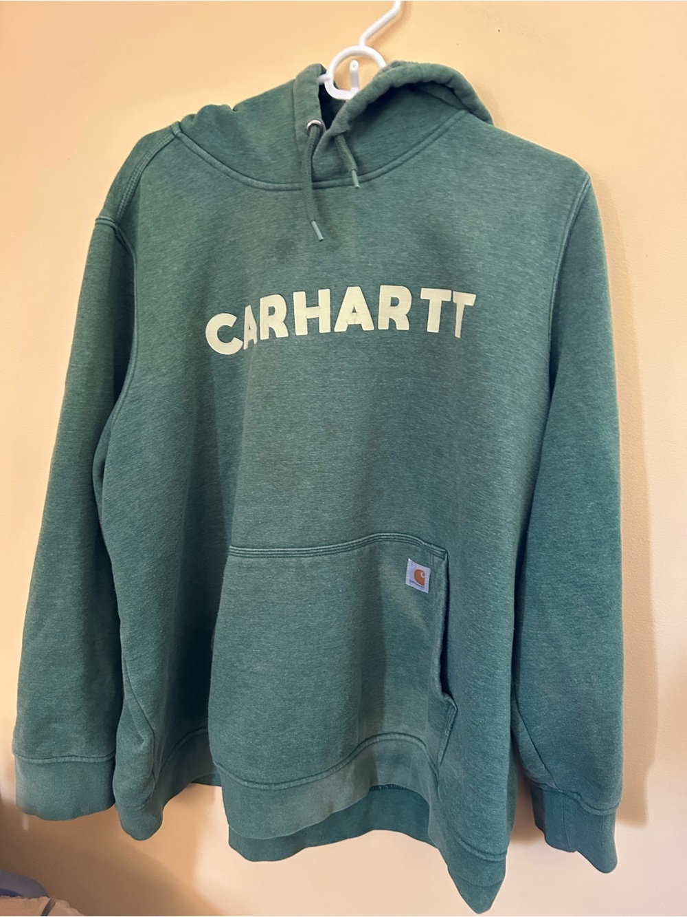 Carhartt Green Pullover Hoodie With Logo 3X